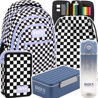 Viackomorový školský batoh Backup biely, čierny, Odtiene fialovej, Viacfarebný 26 l + 4 ďalšie produkty